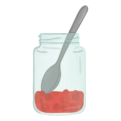 Jar with spoon